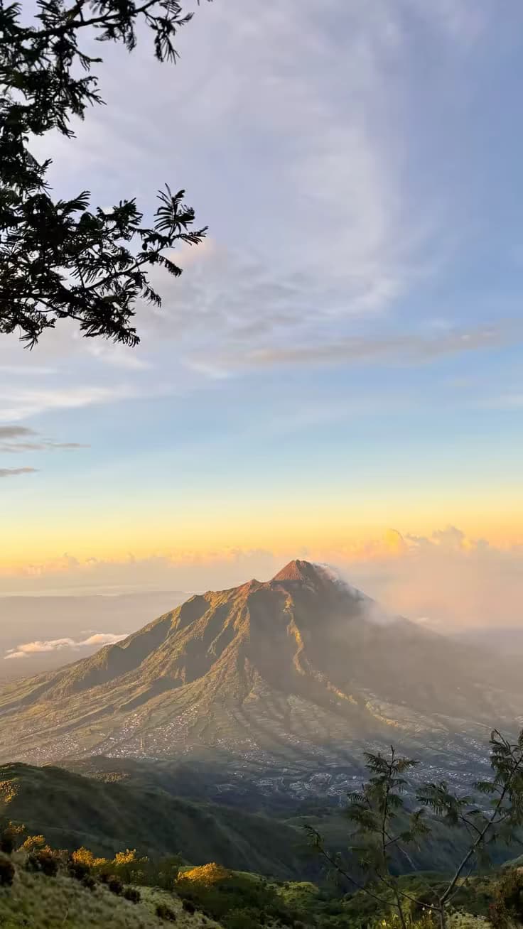 Mountain landscape of Merbabu