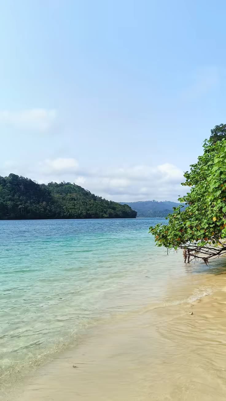 Pantai Tiga Warna coastline