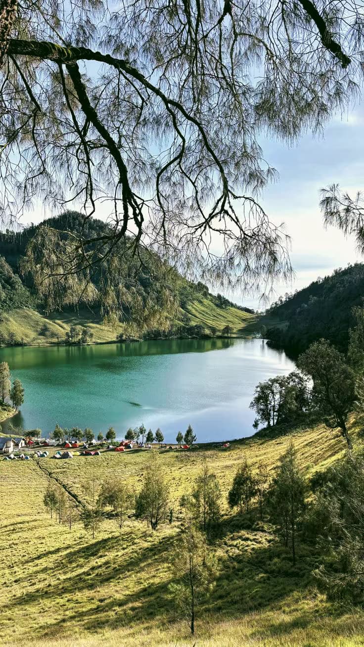 Ranu Kumbolo mountain lake